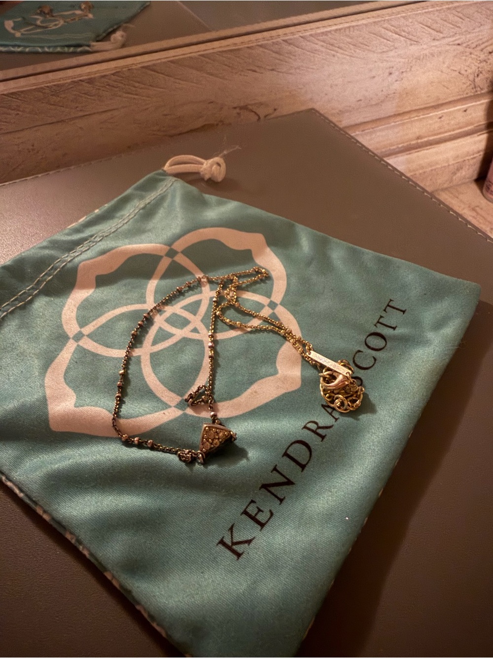 Kendra Scott Gold Triangle Pendant